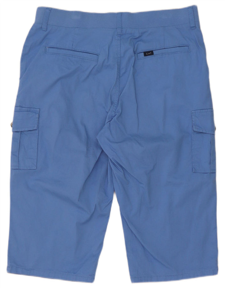 Damskie bermudy Lee Cargo US 12 Large W32, niebieska bawełna