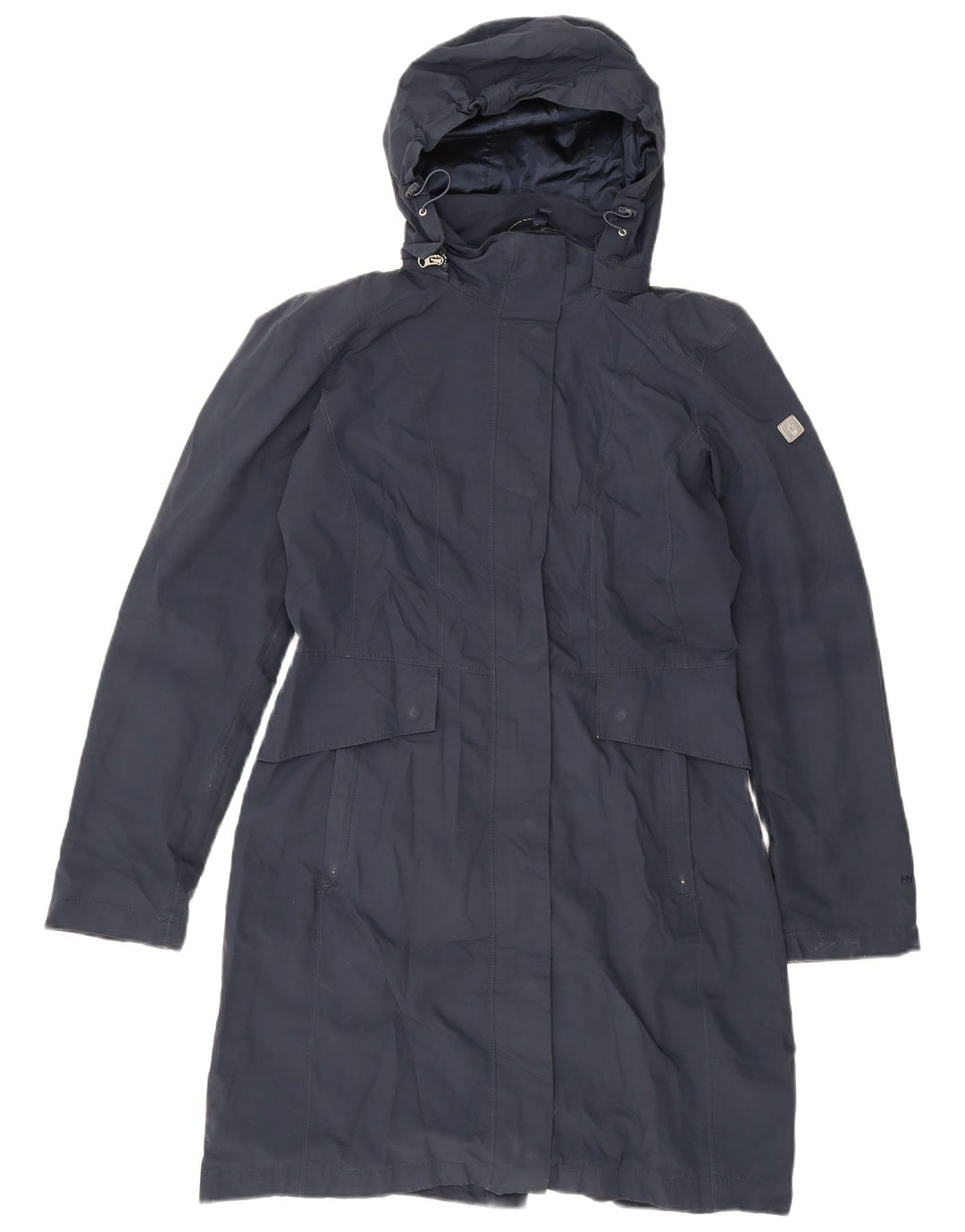 Damski płaszcz przeciwdeszczowy z kapturem The North Face UK 14, średni granatowy, poliester