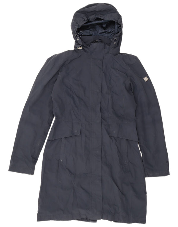 Damski płaszcz przeciwdeszczowy z kapturem The North Face UK 14, średni granatowy, poliester