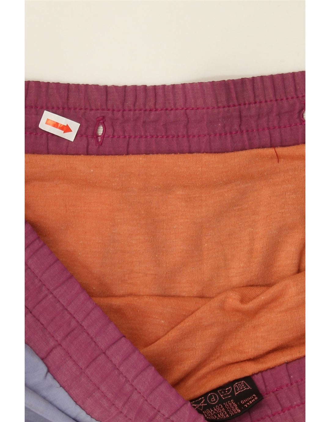 VINTAGE Mens Swimming Shorts Small  Multicoloured Colourblock Polyester Vintage Vintage and Second-Hand Vintage from Messina Hembry 