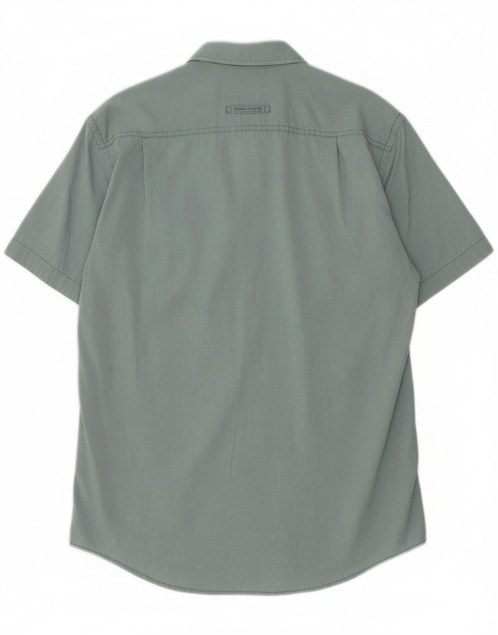 CAMEL ACTIVE Mens Regular Fit Short Sleeve Shirt Medium Blue Cotton