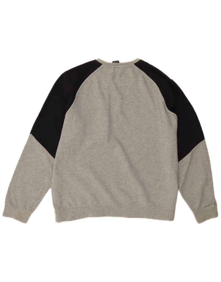 Męska bluza dresowa NIKE XL, szara, bawełniana z blokami kolorów