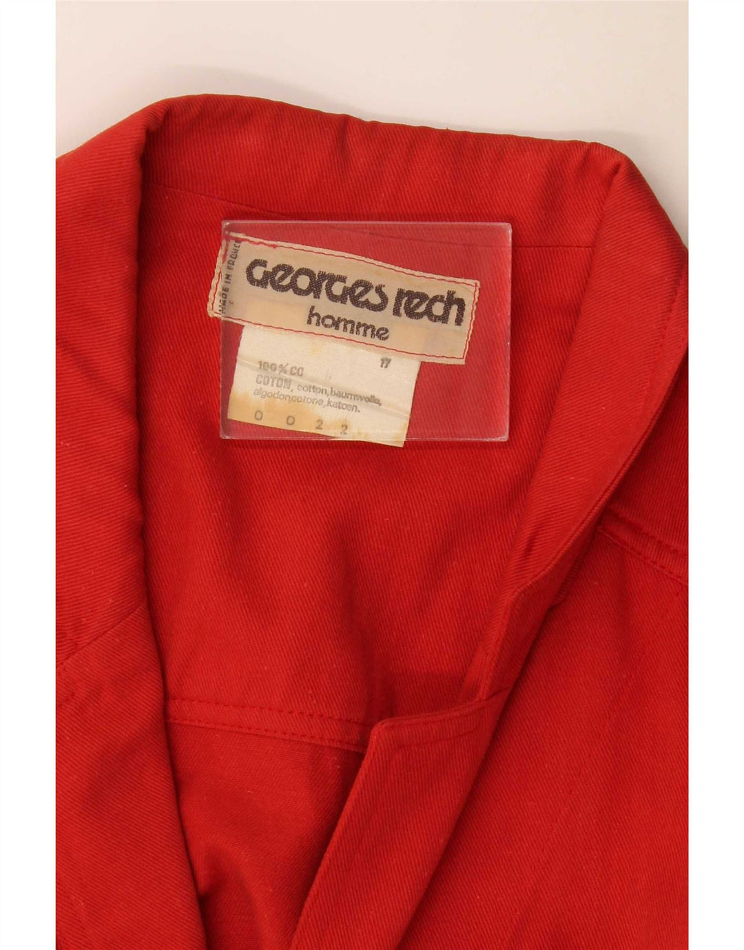 Męska koszula wierzchnia Georges Rech, rozmiar 17 XL, czerwona bawełniana