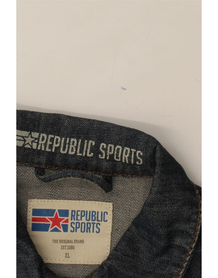 VINTAGE Womens Denim Jacket UK 18 XL Blue Vintage Vintage and Second-Hand Vintage from Messina Hembry 