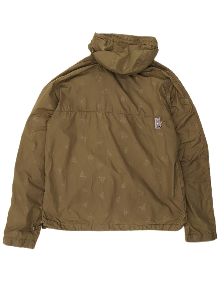 Adidas Męska kurtka Anorak z kapturem i grafiką UK 38 Medium Khaki w kropki