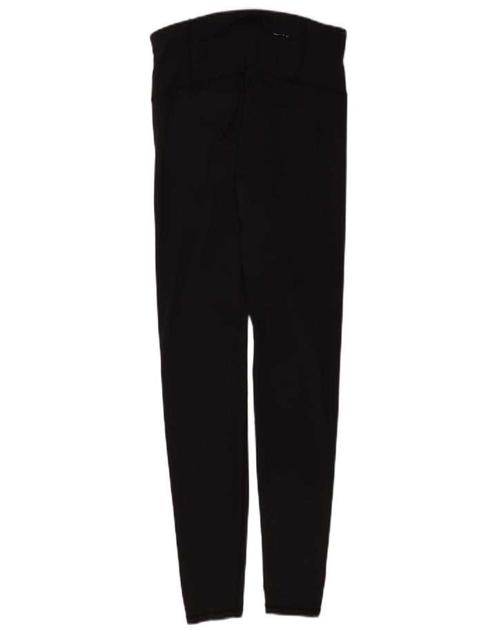 Damskie legginsy Superdry Graphic UK 10, małe, czarne, poliestrowe