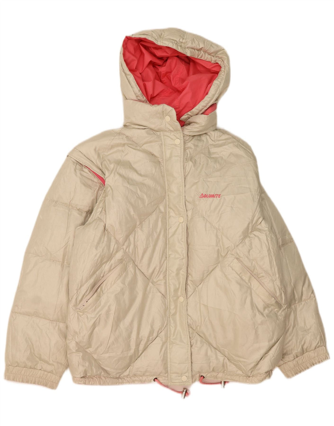 DOLOMITE Womens Hooded Reversible Padded Jacket UK 18 XL Pink