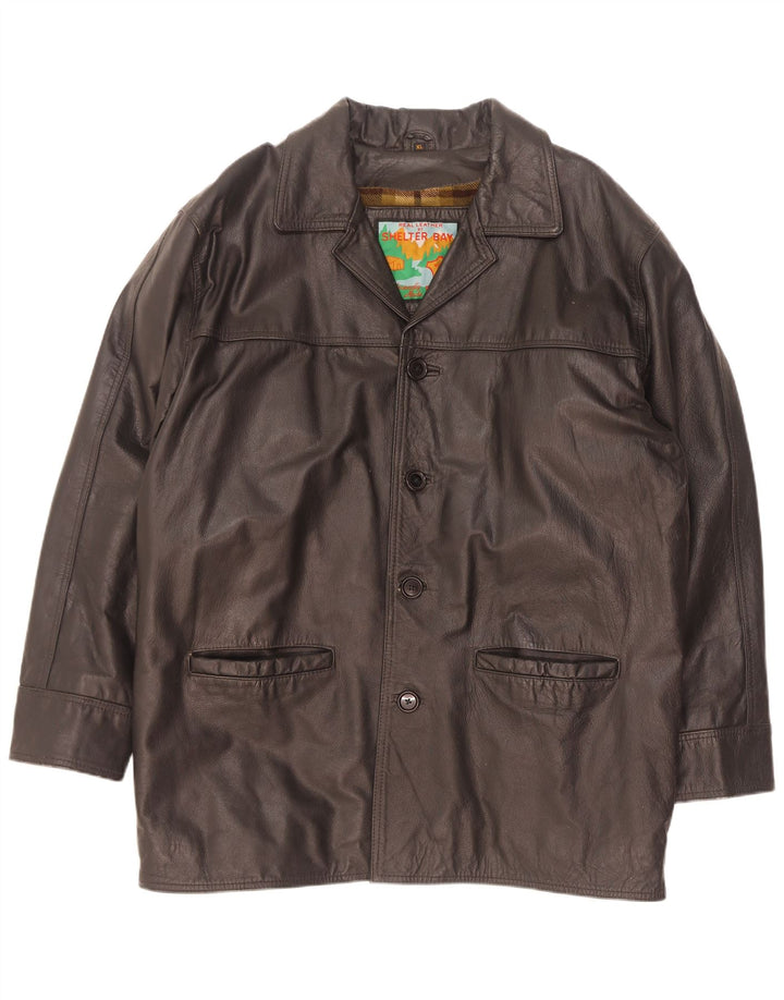 Męska kurtka skórzana Shelter Bay UK 42 XL czarna