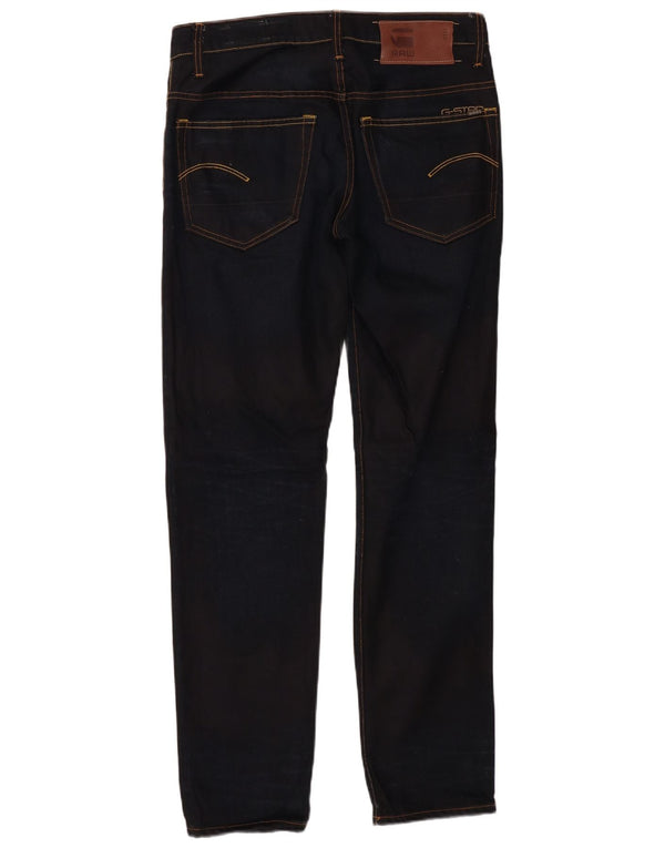 G-STAR Męskie dżinsy 3301 o niskim zwężaniu W30 L32 Granatowa bawełna