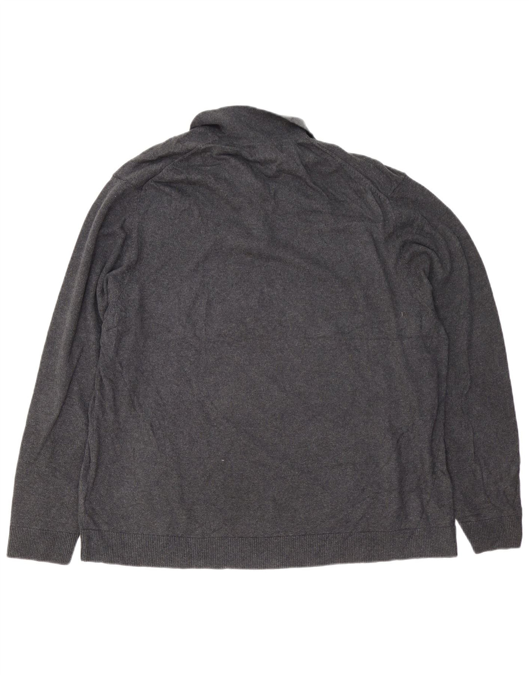 Męski sweter polo EDDIE BAUER 2XL, szara bawełna