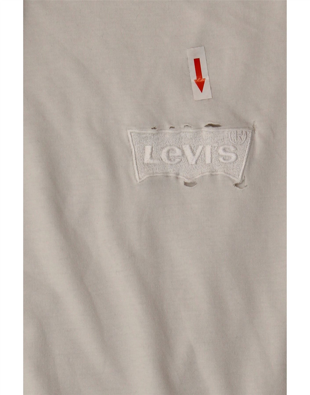 Męski T-shirt Levi's o swobodnym kroju, duży, biały, bawełniany