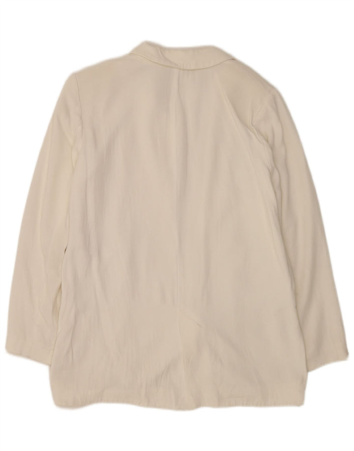 Damska kurtka oversize Zara Open Blazer UK 10 Small White