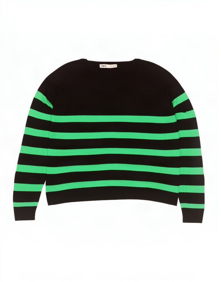 Damska bluzka oversize Zara Top UK 10 w małe czarne paski