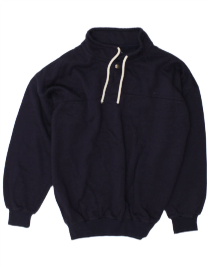 Sweter damski w stylu vintage, UK 14, średni granatowy, bawełniany