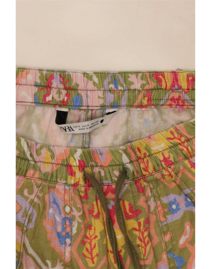Damskie spodenki chino Zara małe W26 wielokolorowe kwiaty