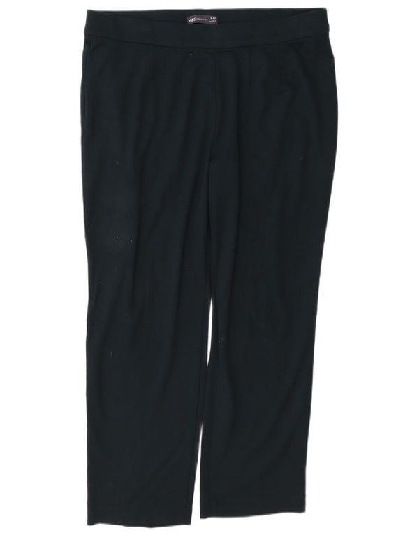 Spodnie damskie Marks & Spencer Straight Casual UK 18 XL W38 L27 Granatowe