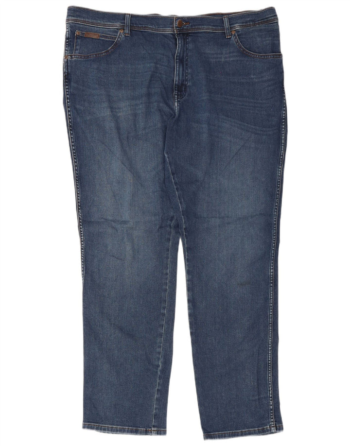 Męskie jeansy Wrangler Texas Slim W44 L32 Niebieskie bawełniane