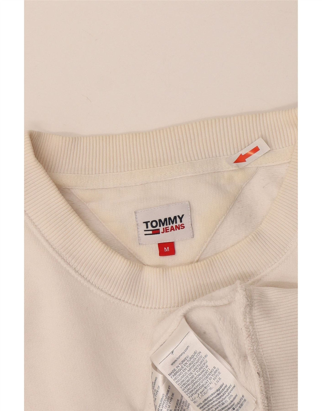 Męska bluza z grafiką Tommy Hilfiger, średnia biała bawełna