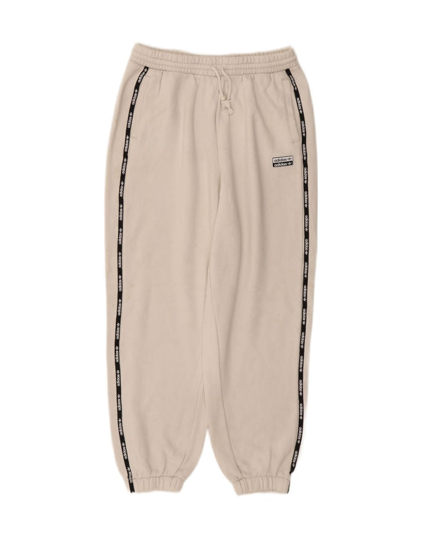 Damskie spodnie dresowe Adidas Graphic Joggers UK 18 XL Białe sportowe