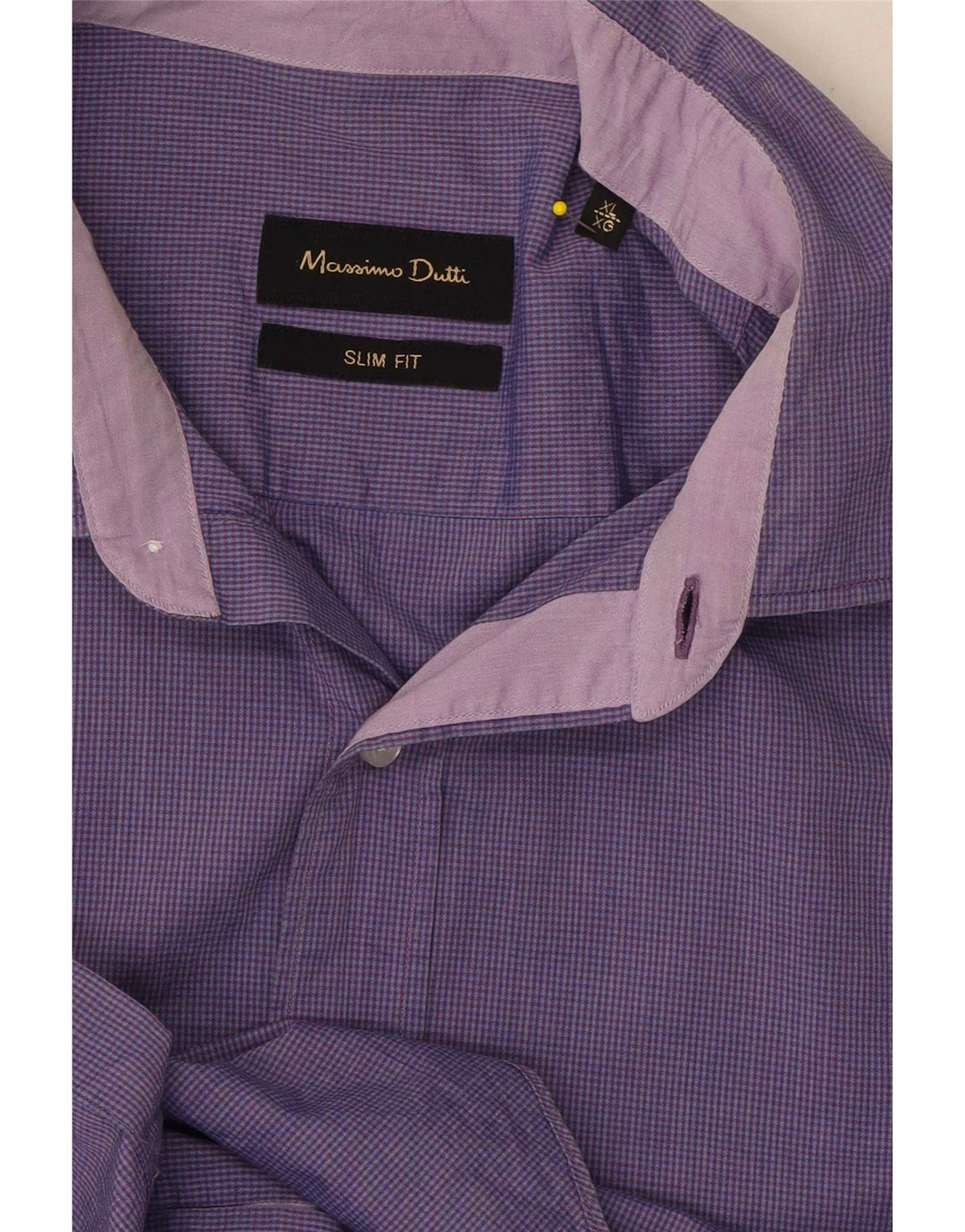 Koszula męska Massimo Dutti Slim Fit XL, fioletowa kratka