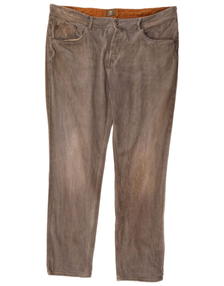 Męskie jeansy Timberland Slim W42 L34 Szara bawełna