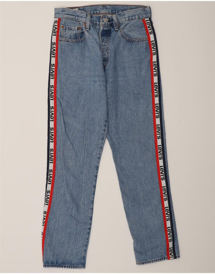 Damskie jeansy LEVI'S 501 Graphic Straight W28 L27 Niebieskie