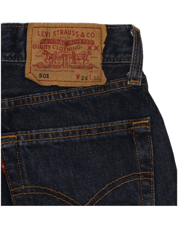Damskie jeansy Levi's 501 Straight W26 L30 Granatowe