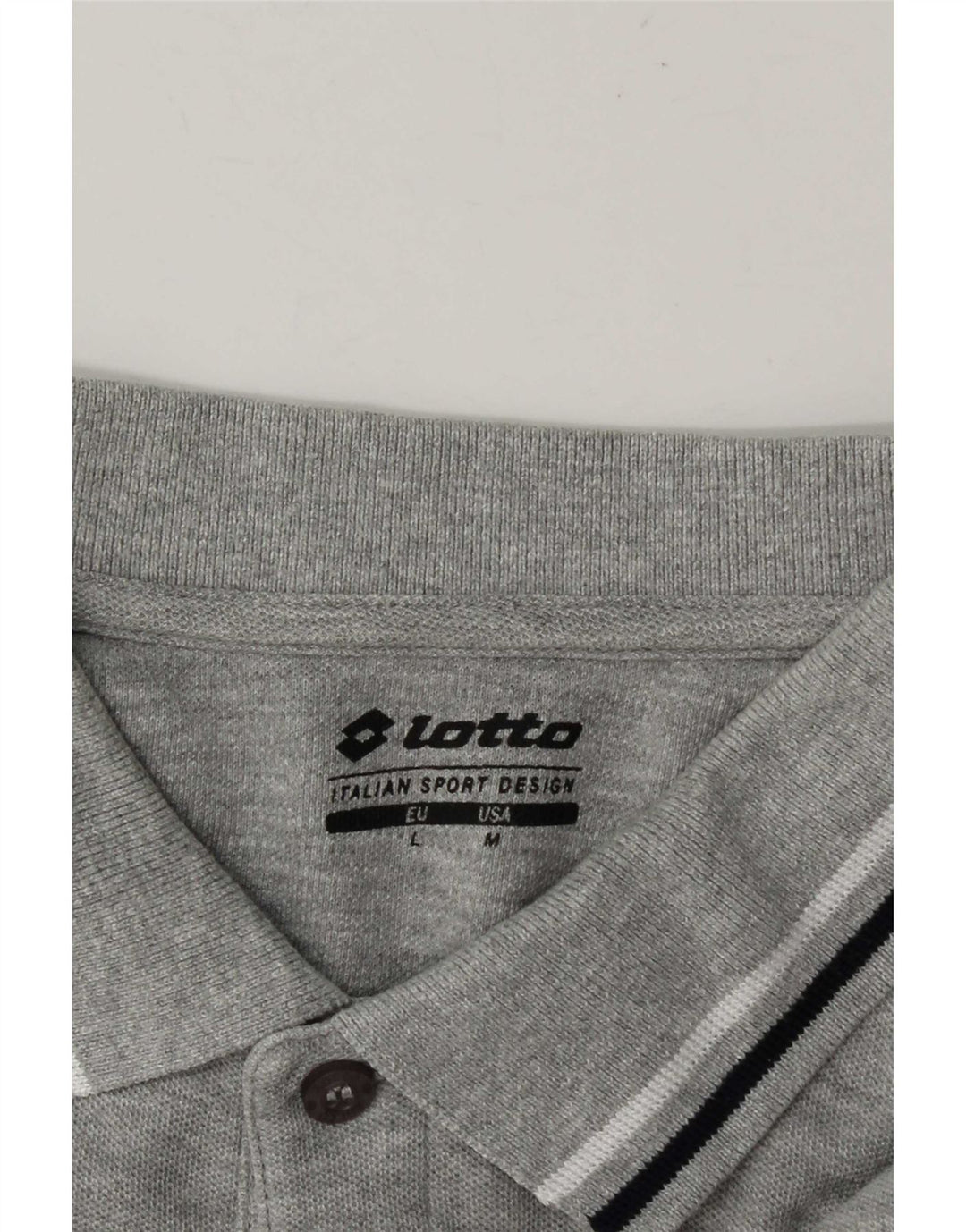 Męska koszulka polo Lotto, średnia, szara, nakrapiana