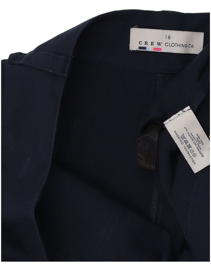 CREW CLOTHING Damskie zwężane spodnie cargo UK 18 XL W40 L30 Granatowe