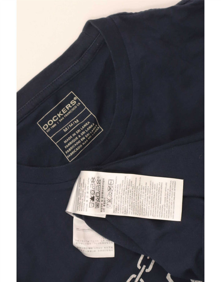 Męska koszulka z grafiką w kolorze khaki Dockers, średnia, granatowa bawełna