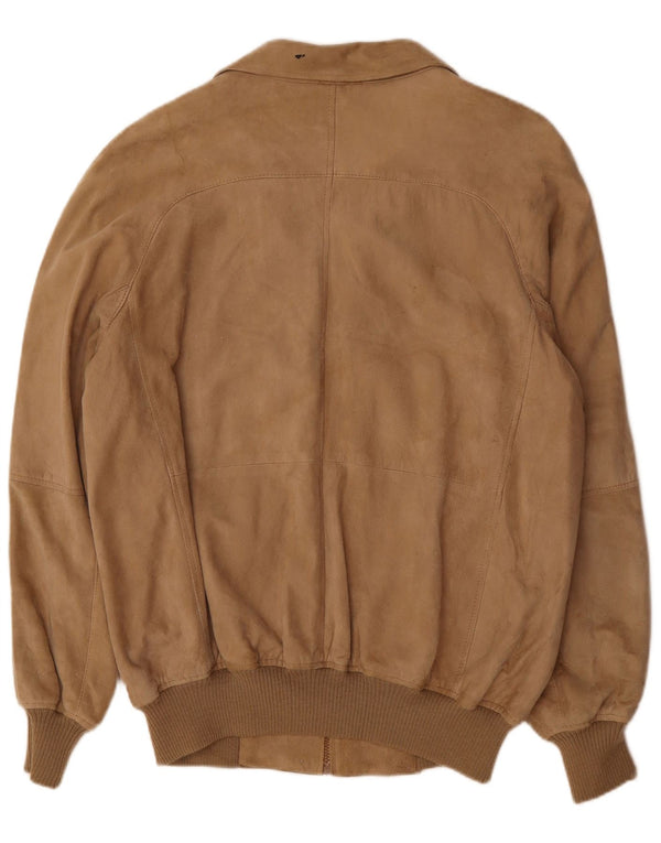 Męska zamszowa kurtka bomberka VINTAGE UK 42 XL brązowa