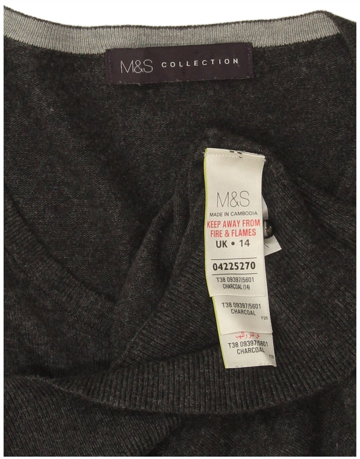 Sweter damski Marks & Spencer UK 14, średnioszary, wiskoza
