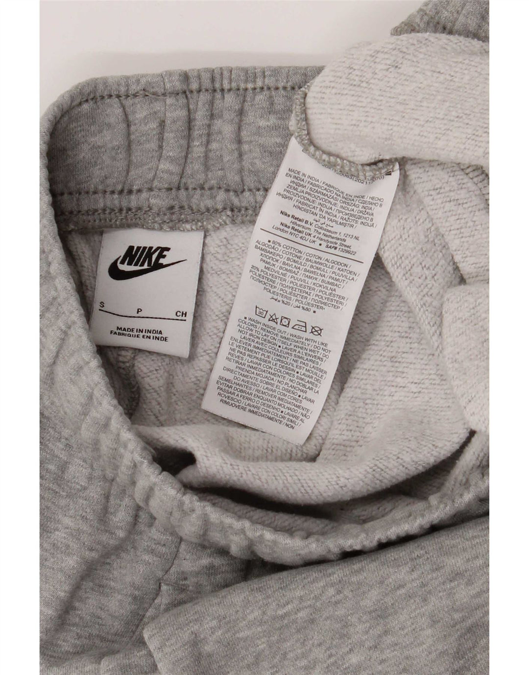 Męskie spodnie dresowe Nike, małe, szare, bawełniane