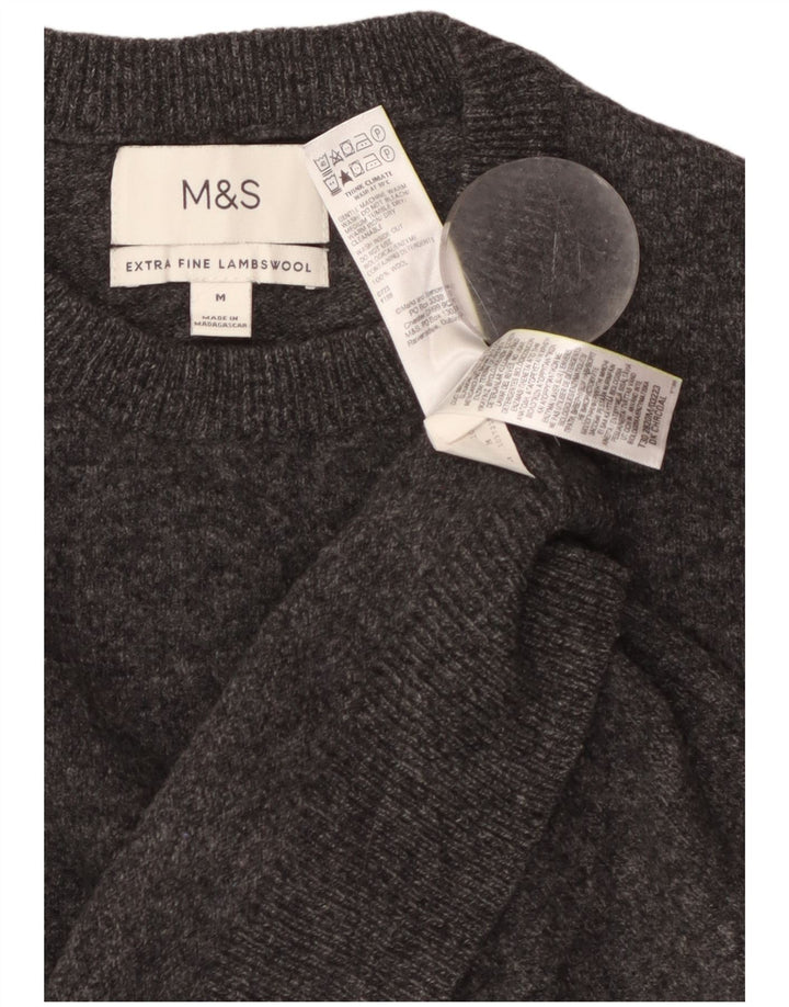 MARKS & SPENCER Damski sweter z okrągłym dekoltem, UK 14, średni szary
