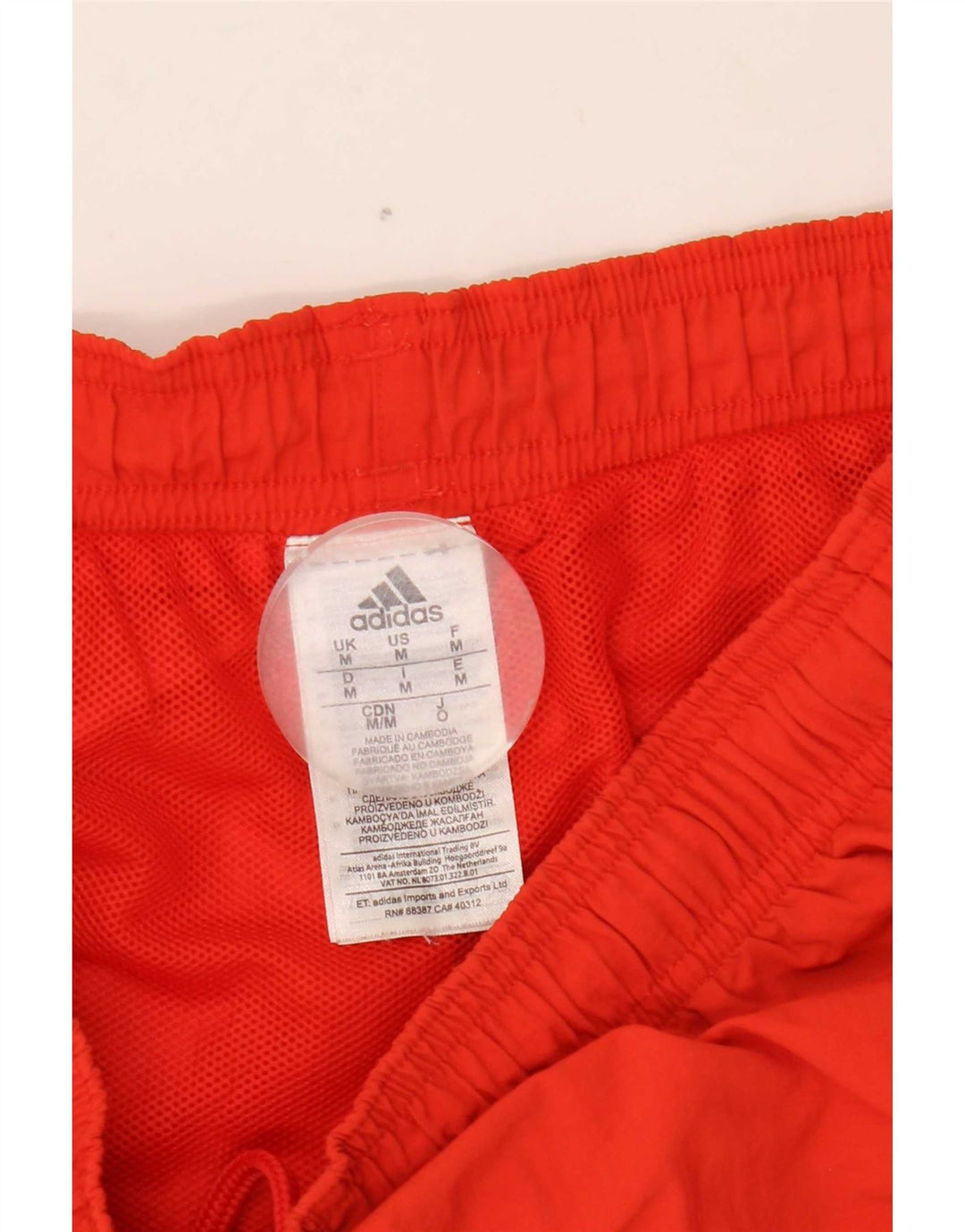 Męskie spodenki kąpielowe Adidas, średni czerwony nylon