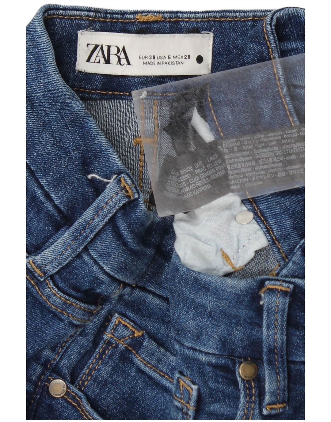 Damskie jeansy Bootcut Zara EU 38 Small W28 L32 Niebieskie bawełniane