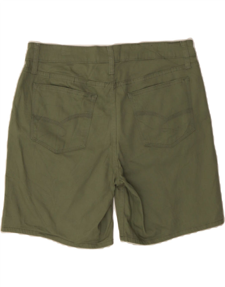LEE Womens Riders Mid Rise Casual Shorts W32 Large Khaki Vintage Lee and Second-Hand Lee from Messina Hembry 