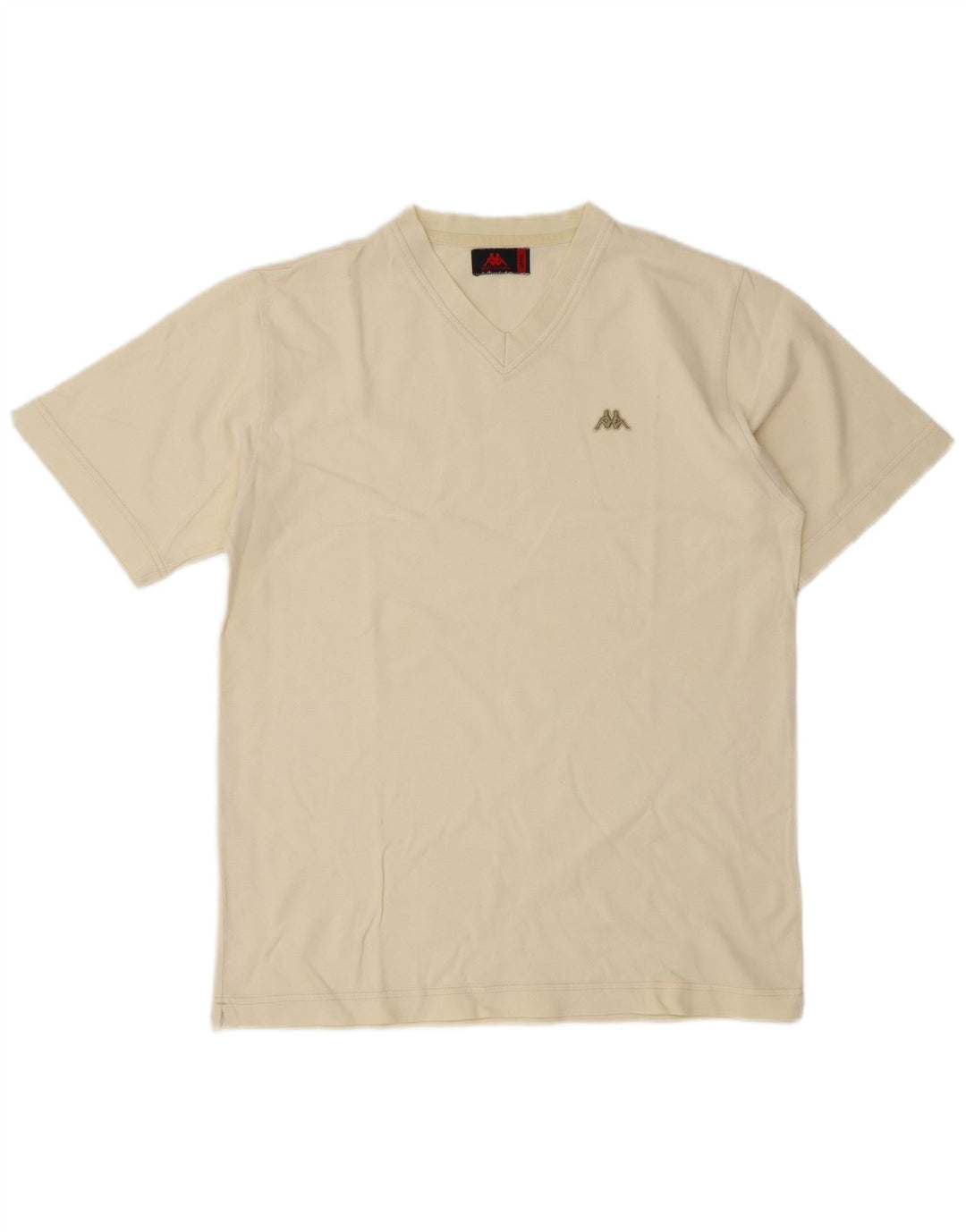 Męski T-shirt Kappa, mały, w kolorze złamanej bieli