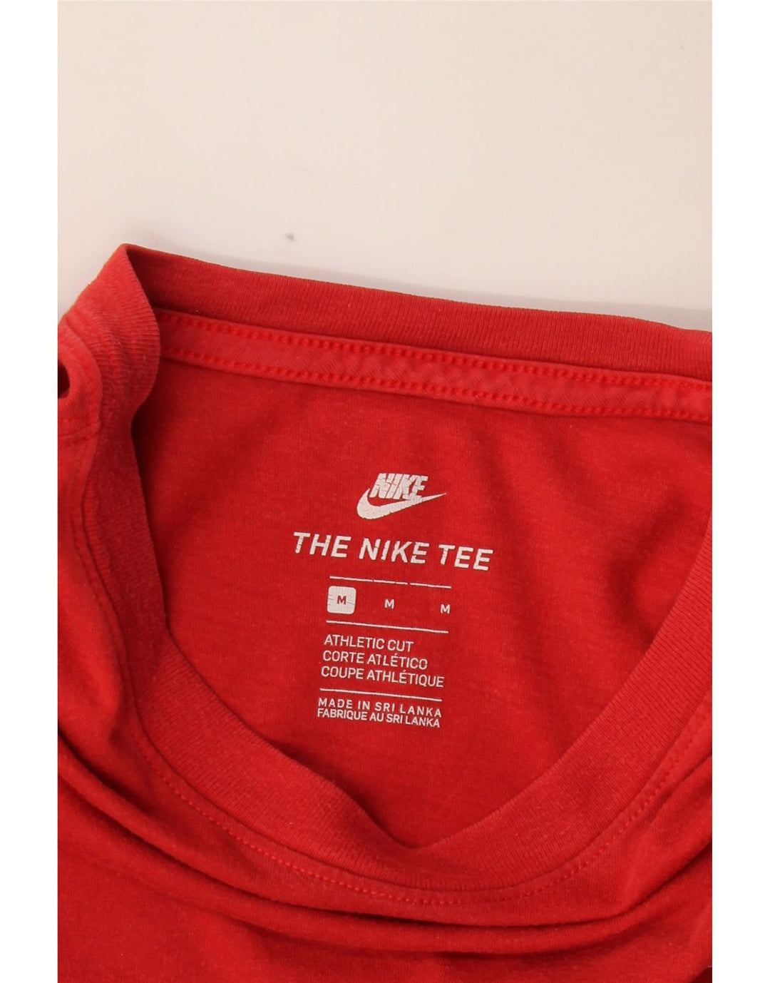 Męski T-shirt NIKE o sportowym kroju, średni czerwony