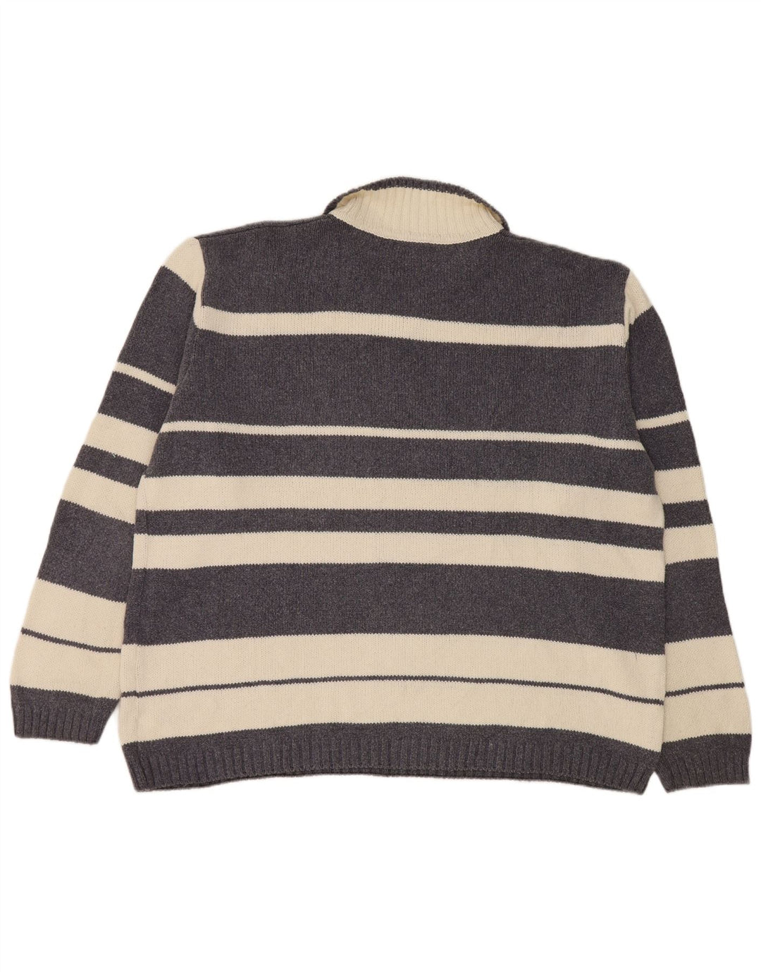 Męski sweter polo Levi's, duży, szary, bawełniany w paski