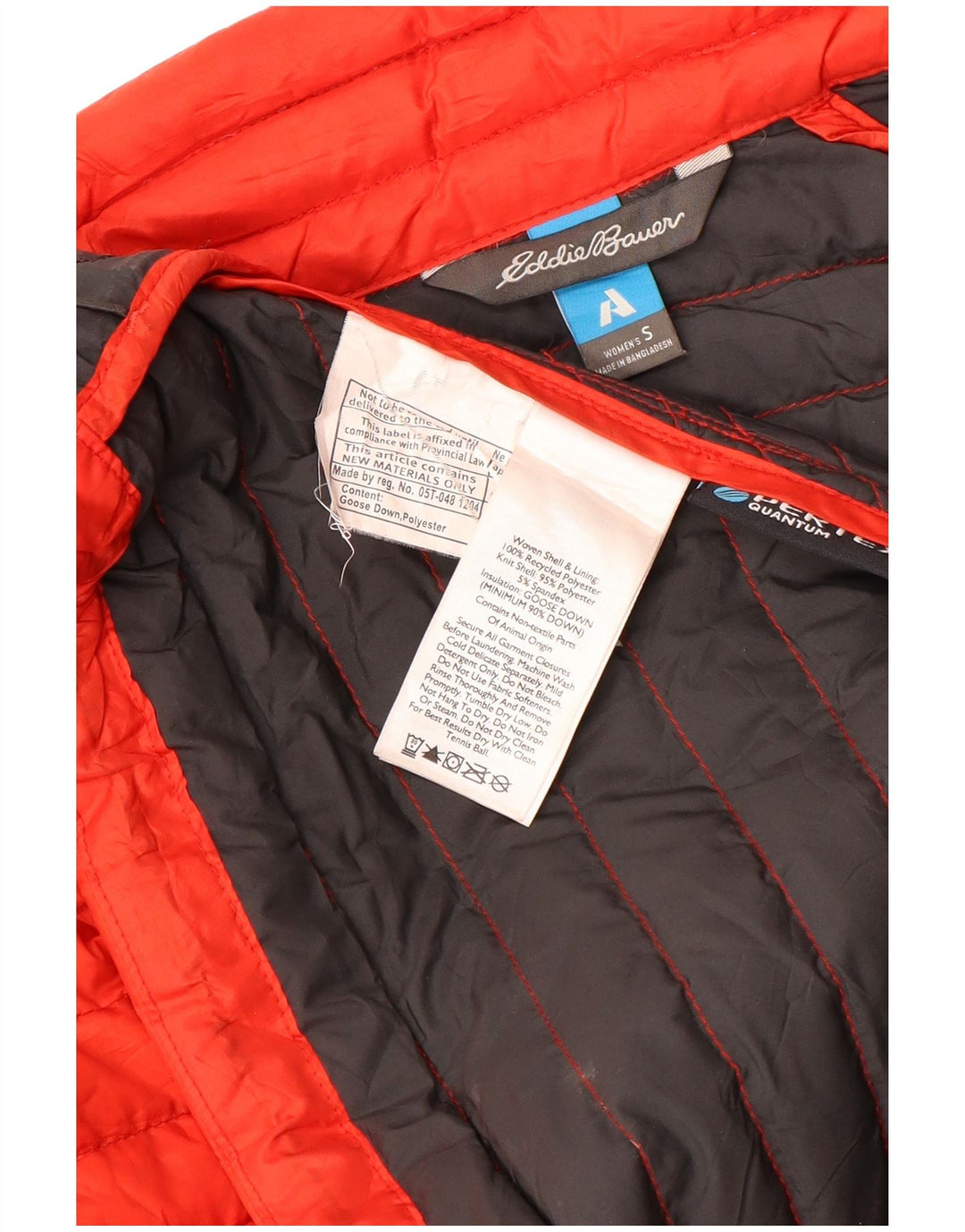 Damska ocieplana kurtka EDDIE BAUER UK 10, mała, czerwona, poliester