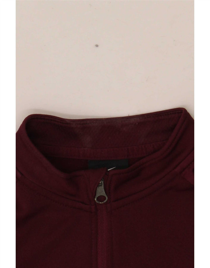Chłopięcy dres Nike Dri Fit z graficznym pulowerem, rozmiar 12-13 lat, duży, bordowy