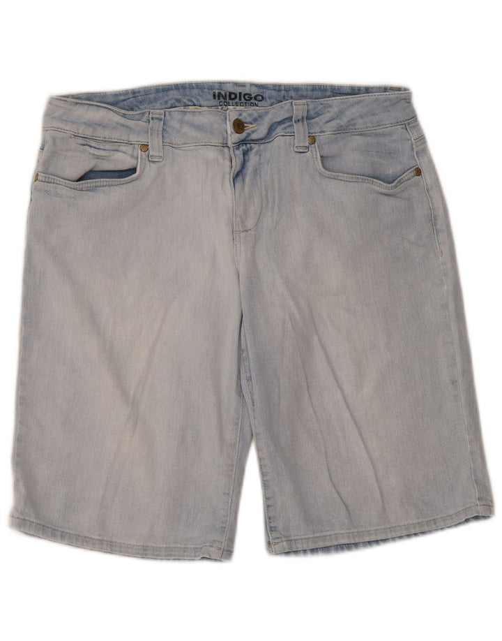 Marks & Spencer Damskie spodenki jeansowe UK 14, duże, W34, niebieskie, bawełniane