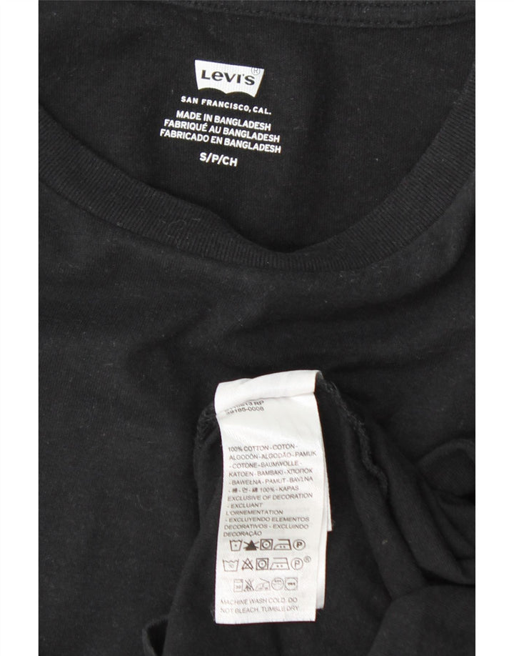 Damska koszulka oversize Levi's Top UK 10, mała, czarna bawełna