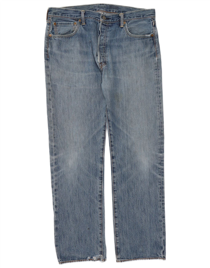 Męskie dżinsy Levi's 501 Straight W36 L32 Niebieskie bawełniane