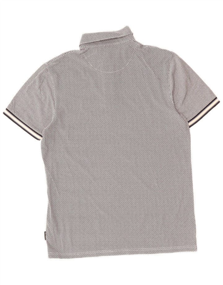Męska koszulka polo Ted Baker, rozmiar 2, mała, szara, bawełniana w kratę