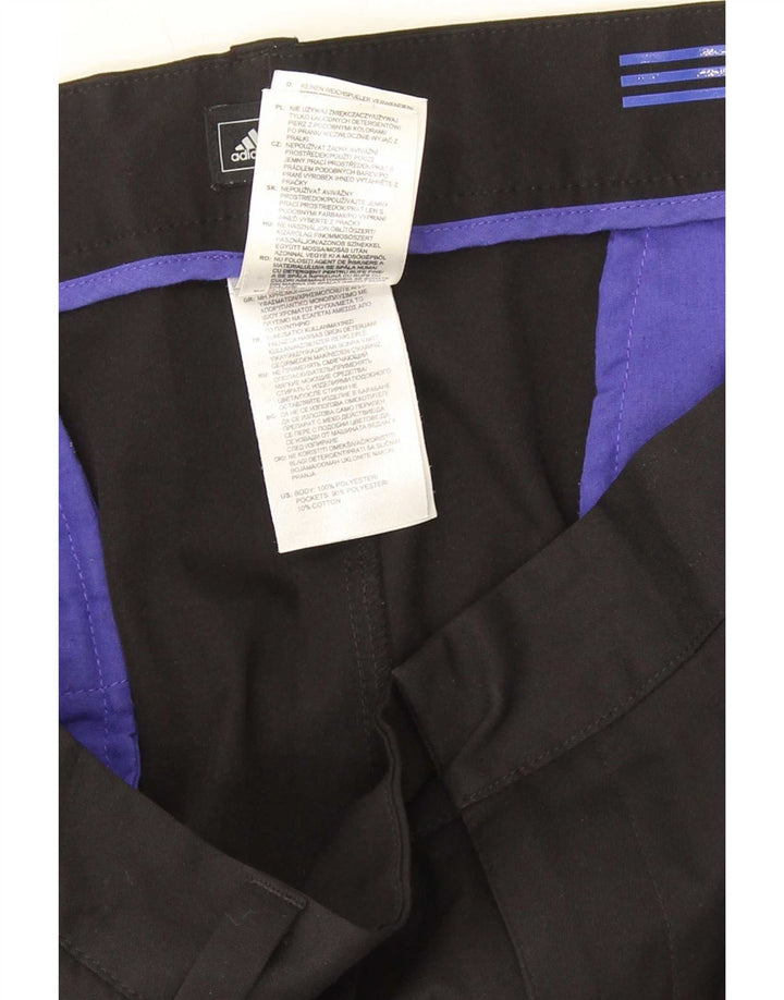 Męskie proste spodnie garniturowe Adidas W40 L30 Czarny poliester