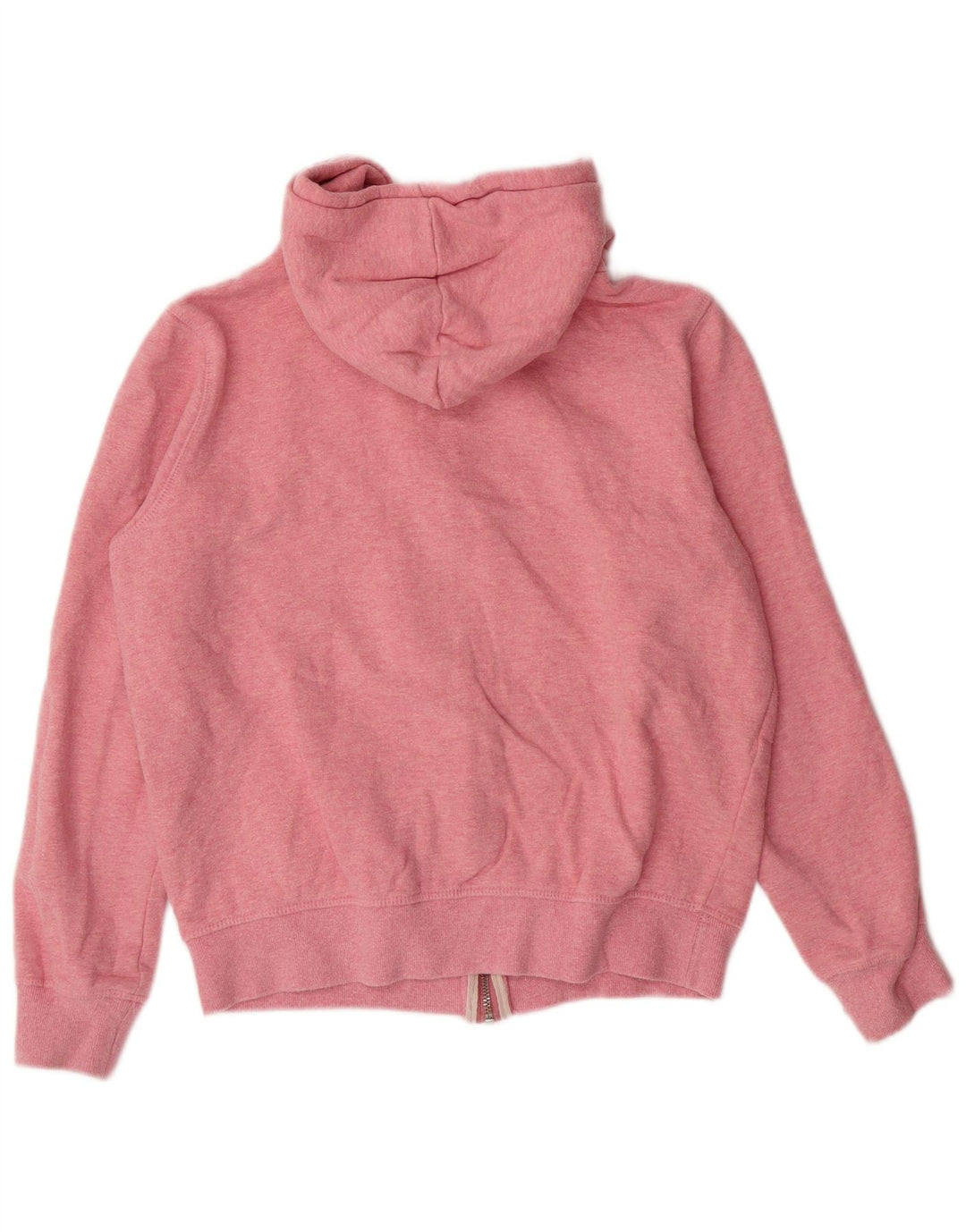 JACK WILLS Damski sweter oversize z kapturem i zamkiem błyskawicznym, UK 10, mały, różowy, bawełniany