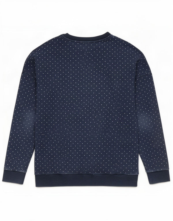 Bluza dziewczęca Adidas Graphic Jumper 14-15 lat Granatowa bawełna w cętki
