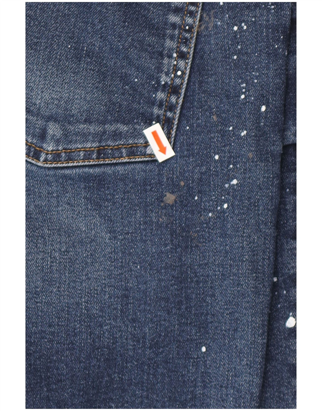 Męskie dżinsy rurki ZARA w trudnej sytuacji EU 46 XL W36 L30 Niebieskie kropki, bawełniane